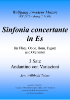Sinfonia concertante in Es-3.Satz (C), Wolfgang Amadeus Mozart  / Willibald Tatzer