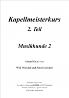 Kapellmeisterkurs 2-1, Musikkunde 2