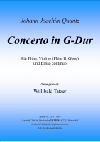 Concerto in G-Dur (A-B), Johann Joachim Quantz / Willibald Tatzer